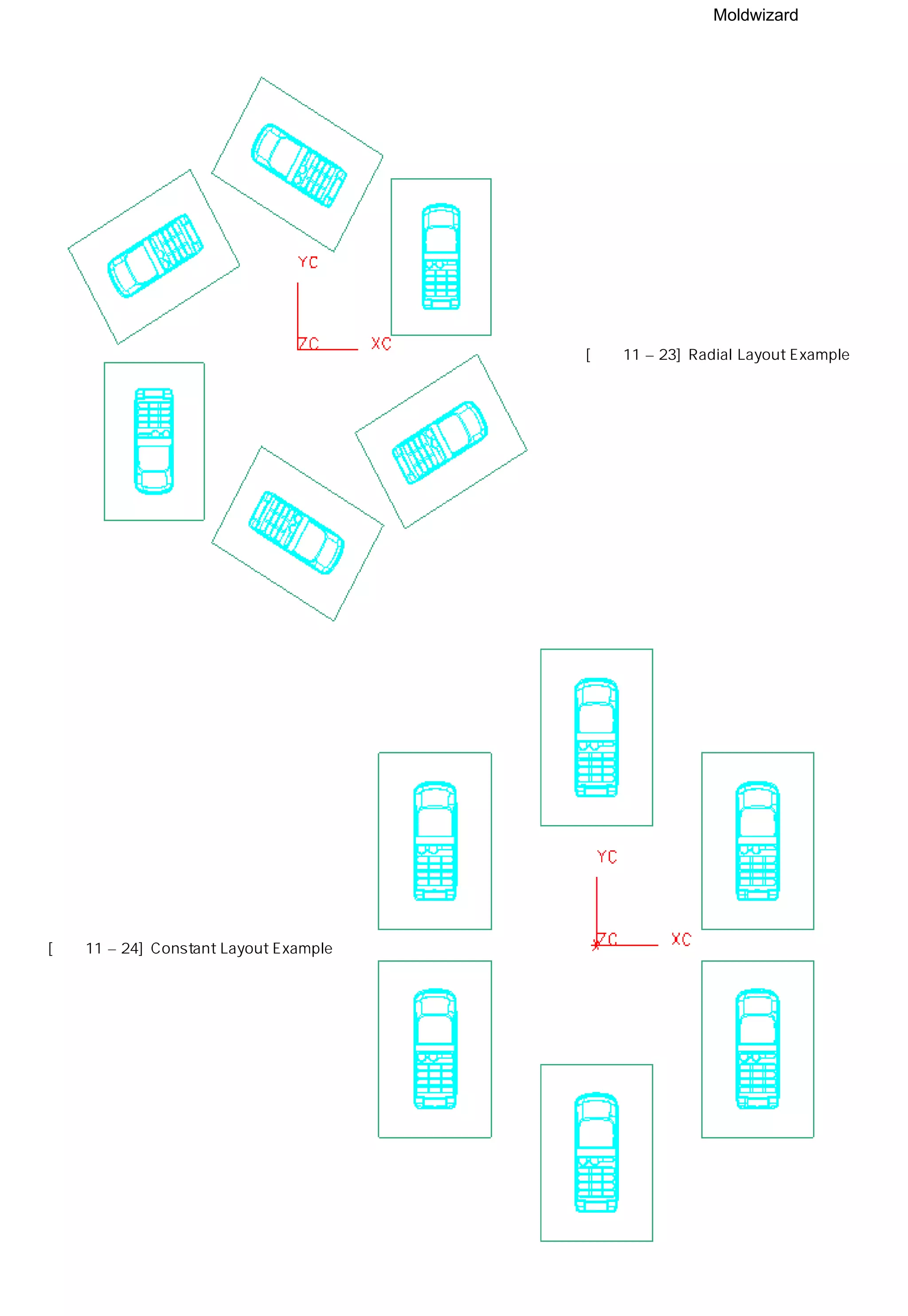 Moldwizard
[그림11 – 24] Constant Layout Example
[그림11 – 23] Radial Layout Example
 