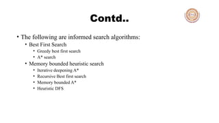 UNIT II ARTIFICIQL INTELLIGENCE SEARCH STRATEGIES OSMANIA UNIVERSITY | PPTX