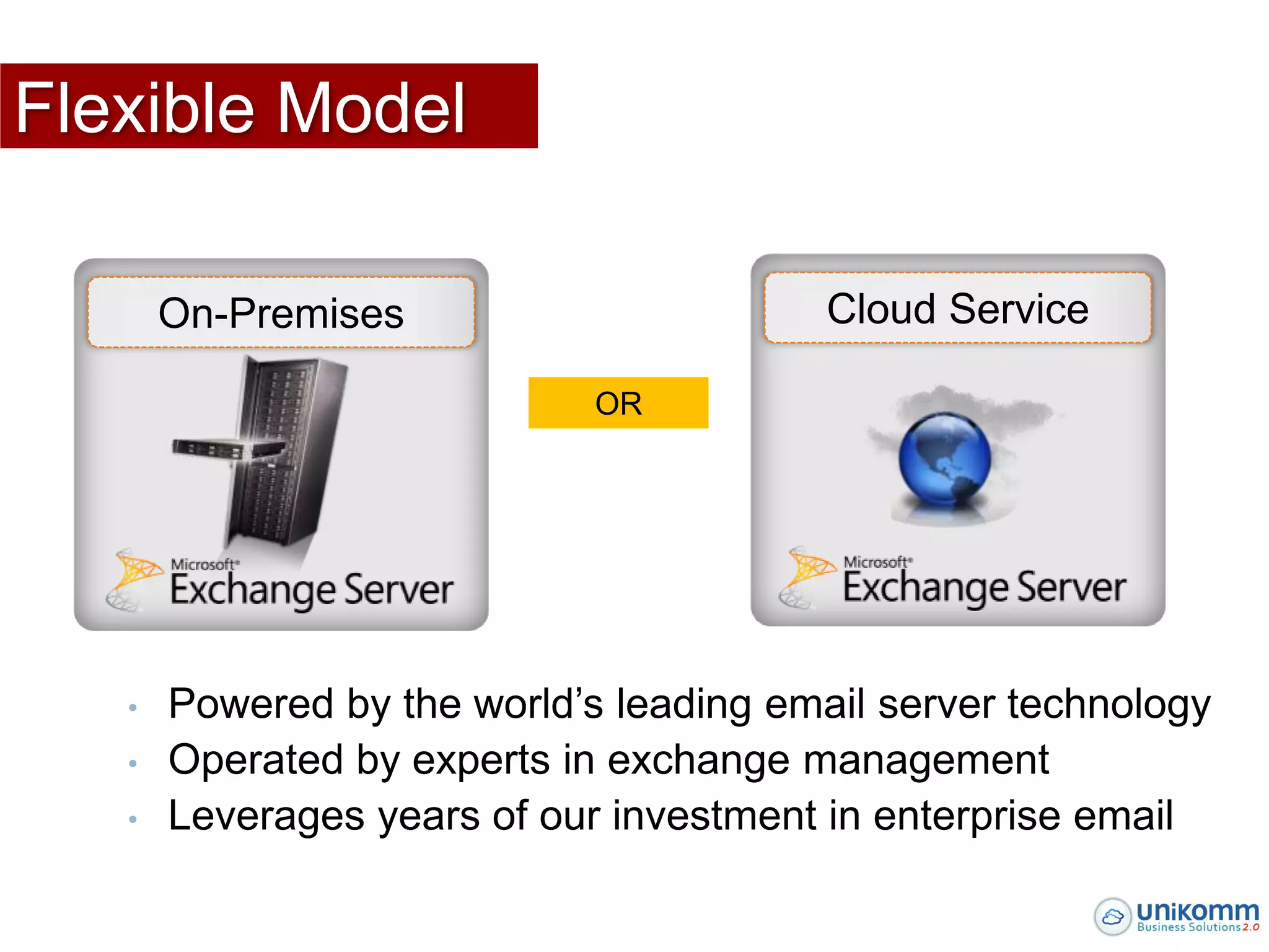 Flexible Model



                 OR




   •
   •
   •
 