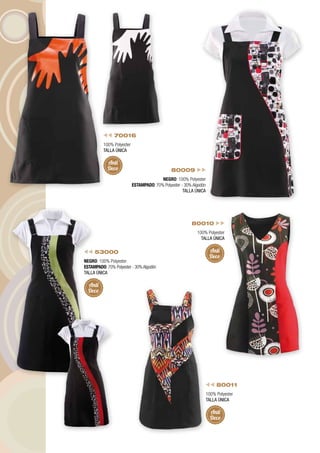 70016
100% Polyester
TALLA ÚNICA
80010
100% Polyester
TALLA ÚNICA
80011
100% Polyester
TALLA ÚNICA
80009
NEGRO: 100% Polyester
ESTAMPADO: 70% Polyester - 30% Algodón
TALLA ÚNICA
53000
NEGRO: 100% Polyester
ESTAMPADO:70% Polyester - 30%Algodón
TALLA ÚNICA
Anti
Deco
Anti
Deco
Anti
Deco
Anti
Deco
 