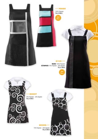 80007	
70% Polyester - 30% Algodón
TALLA ÚNICA
70022	
100% Polyester
TALLA ÚNICA
51131
NEGRO: 100% Polyester
ESTAMPADO: 70% Polyester - 30% Algodón
TALLA ÚNICA
80006
70% Polyester - 30% Algodón
TALLA ÚNICA
Anti
Deco
Anti
Deco
 