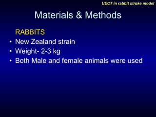Materials & Methods RABBITS New Zealand strain Weight- 2-3 kg Both Male and female animals were used  