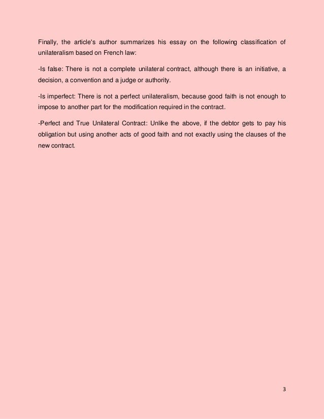 Unilateral Modification Of A Contract / 14 Fah 2 H 570 Contract Final Evaluation And Closeout : Unilateral contracts are where one party, the offeror, makes an offer.
