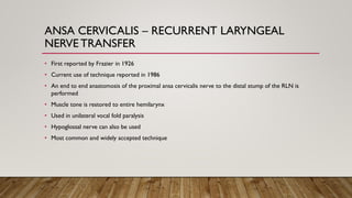 UNILATERAL VOCAL FOLD PARALYSIS - powerpoint presentation | PDF