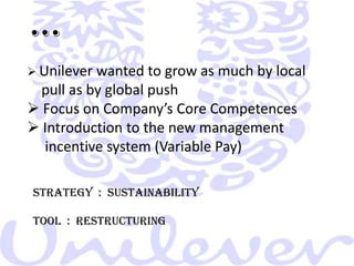 PROBLEM WITH THE STRUCTUREConcept of strategically independent units led to high cost structure from duplication of manufacturing facilities at various locations 