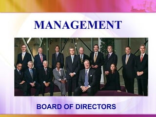 MANAGEMENT




BOARD OF DIRECTORS
 