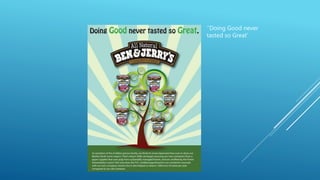 ‘’Doing Good never
tasted so Great’
 