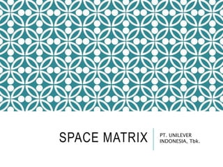 SPACE MATRIX PT. UNILEVER
INDONESIA, Tbk.
 