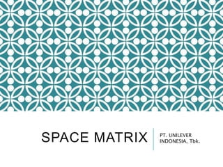 SPACE MATRIX PT. UNILEVER
INDONESIA, Tbk.
 