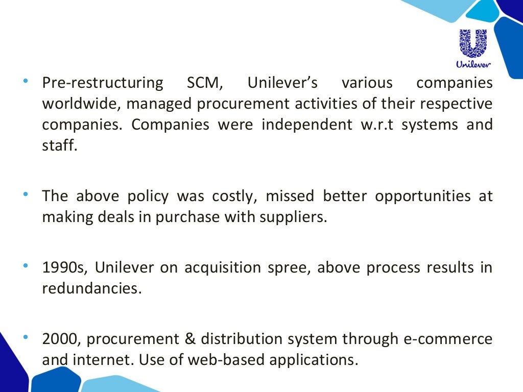 Unilever Supply Chain Management