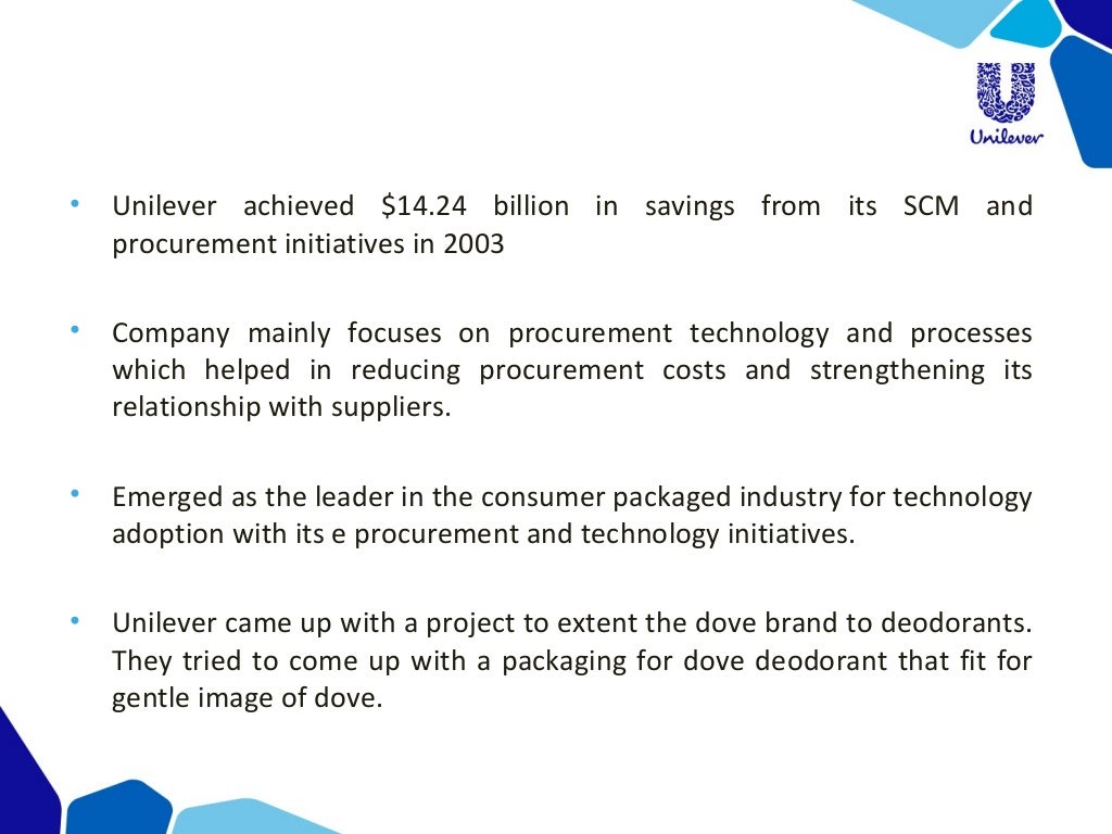 Unilever Supply Chain Management