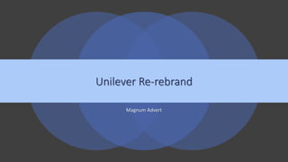 Magnum Advert
Unilever Re-rebrand
 