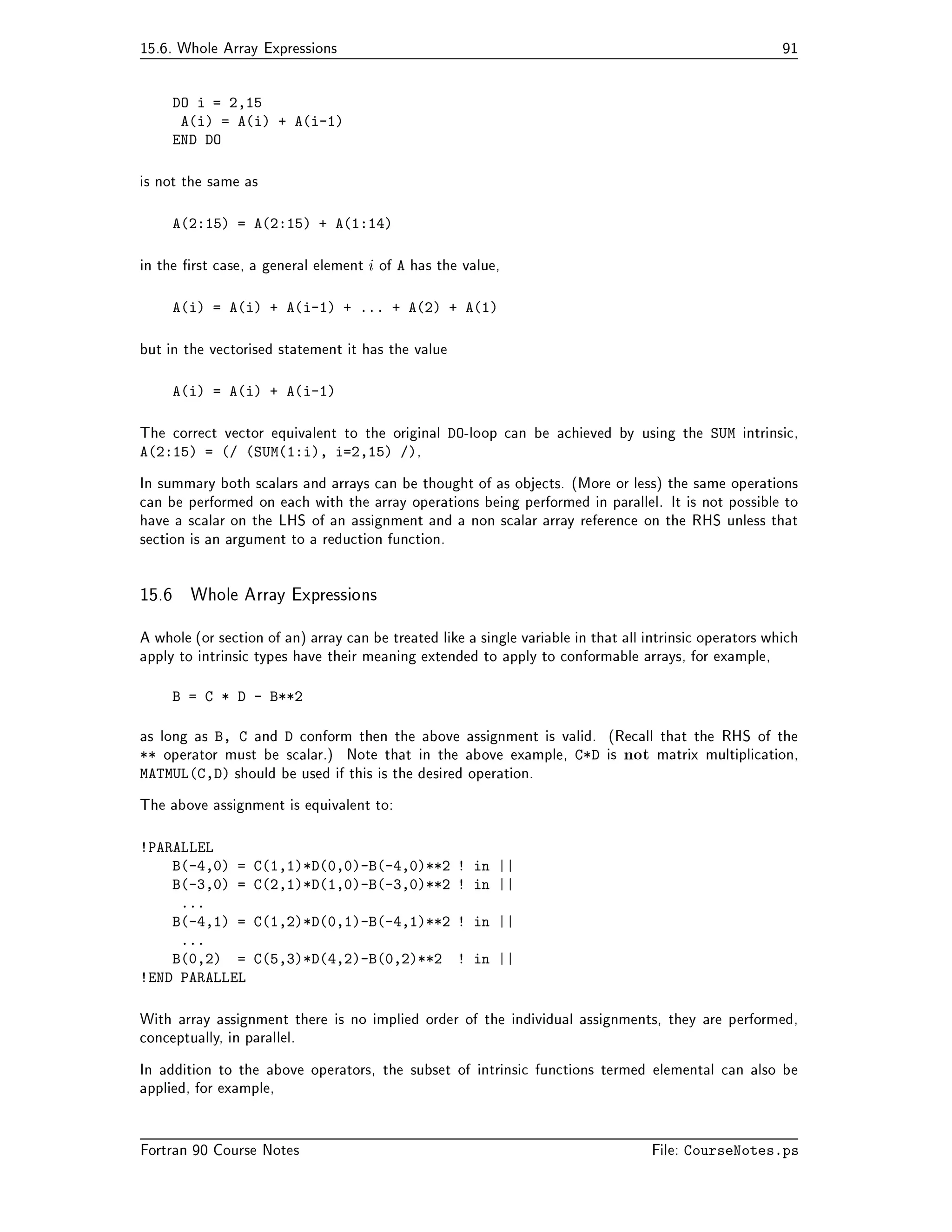 What Are Computer Programs 
The roots are given by the following formula 
x 
 b  pb  ac 
a 

 The Algorithm 
 READ the values of the coecients a b and c from the keyboard 
 if a is zero then stop as we do not have a quadratic equation 
 calculate value of discriminant D 
 b  ac 
 if D is zero then there is one root b 
a  
 if D is  
 then there are two real roots bpD 
pD 
a  
a and b 
 if D is  
 there are two complex roots bip 
D 
and bip 
a D 
a  

 PRINT solution 

 The Program 
The following program is one solution to the problem 
PROGRAM QES 
IMPLICIT NONE 
INTEGER  a 