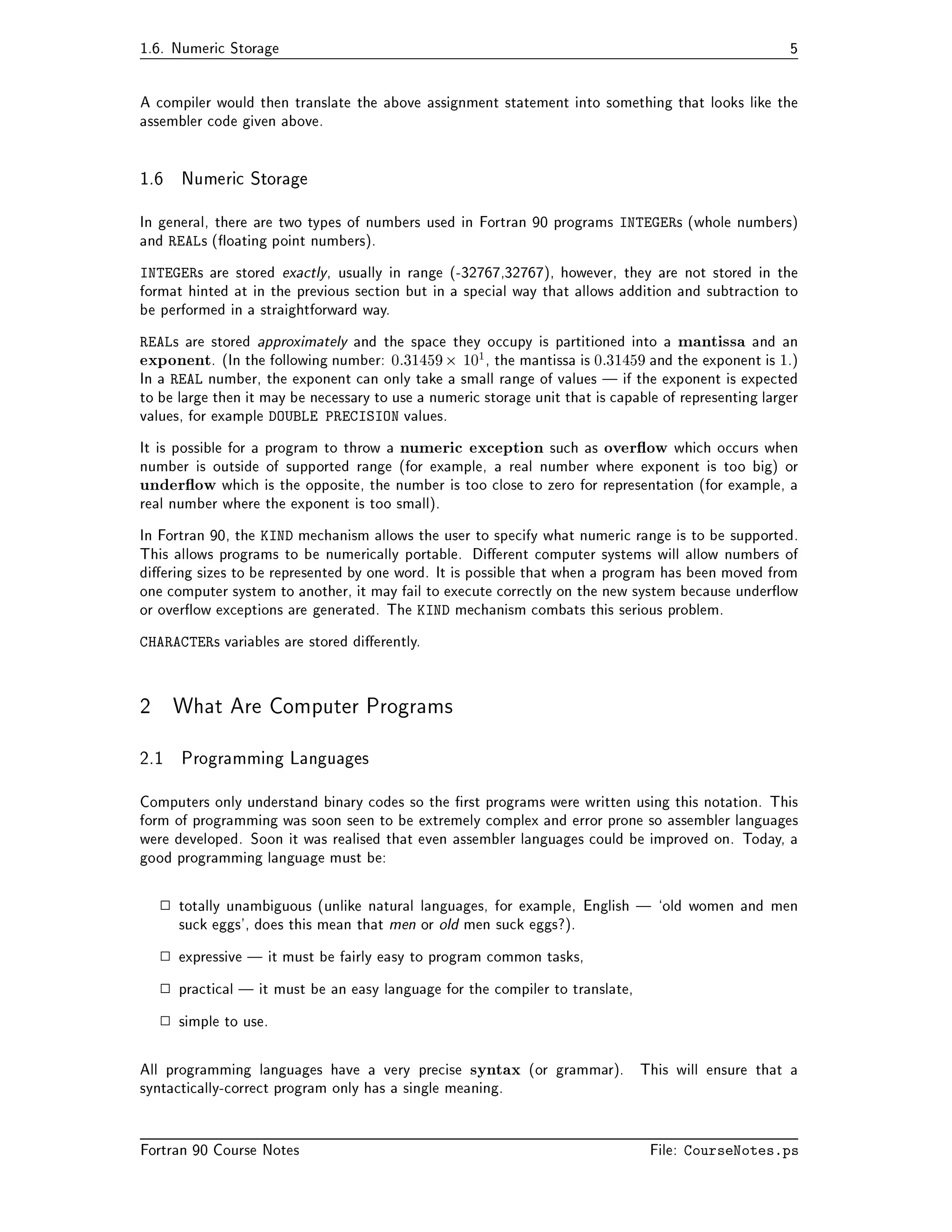 Constants Parameters                                    
 