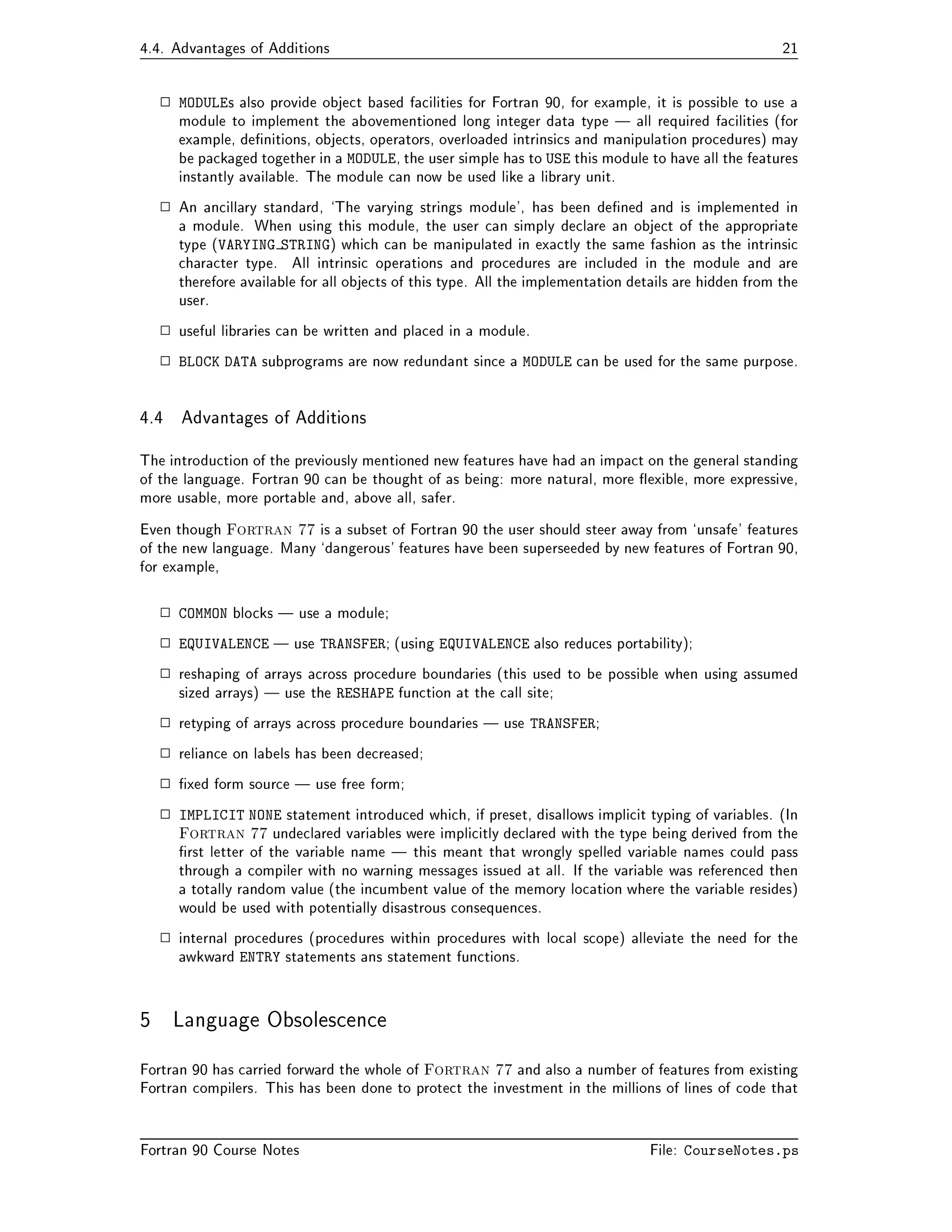 Restricting Visibility                                     	 
 