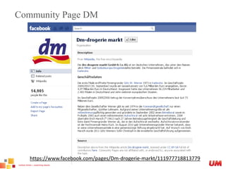 Community Page DMhttps://www.facebook.com/pages/Dm-drogerie-markt/111977718813779