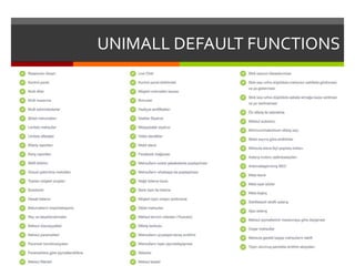 UNIMALL DEFAULT FUNCTIONS
 