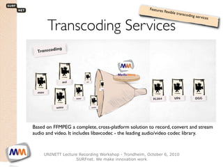 MediaMosa: overview, architecture and how it fits with Opencast ...