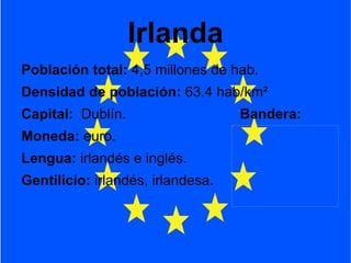 Moneda: euro.  Bandera: 