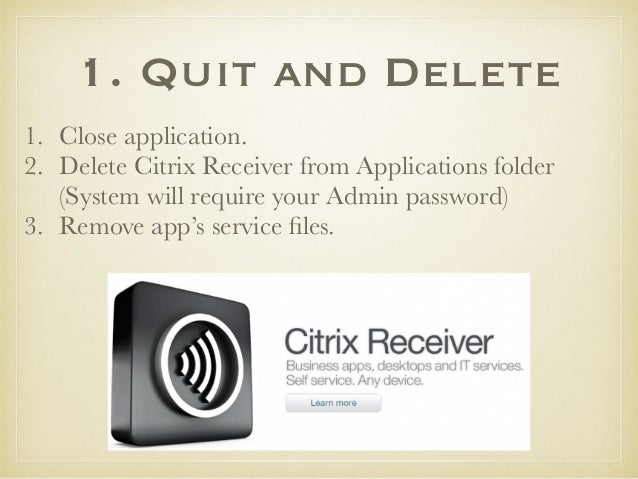How To Remove Citrix For Mac