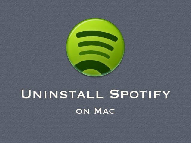 Uninstall Spotify on Mac
