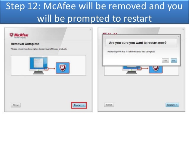 remove mcafee uninstall tool