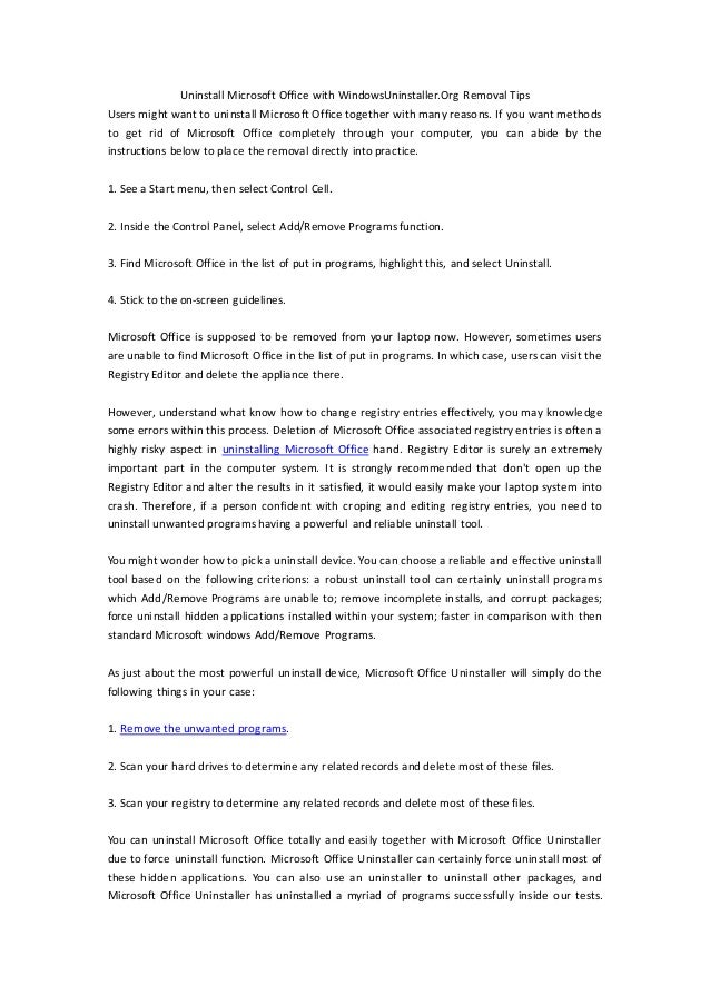 uninstall microsoft office with windowsuninstaller org removal tips office uninstaller