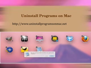 Uninstall Programs on Mac

http://www.uninstallprogramsonmac.net
 