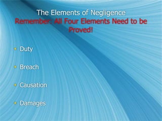 Damage Elements. Examples unintentionaltortscasestudy.ppt