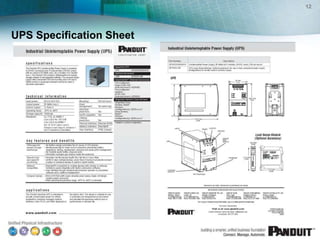 UPS Specification Sheet
12
 