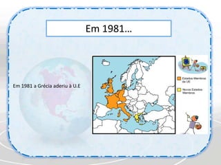 Em 1958…Em 1958, surge a CEE - Comunidade Económica Europeia - e a CEEA - Comunidade Europeia da Energia Atómica. 