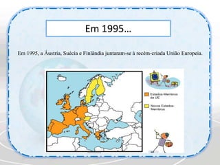 Em 1973…Dinamarca, a Irlanda e o Reino Unido;  A Noruega tinha negociado também a sua entrada ao mesmo tempo que esses países, mas os eleitores noruegueses rejeitaram a adesão em referendo e assim permaneceu fora da Comunidade.