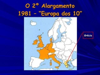 O 2º Alargamento 1981 – “Europa dos 10” Grécia 