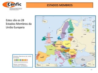 Estes são os 28
Estados-Membros da
União Europeia
19
 