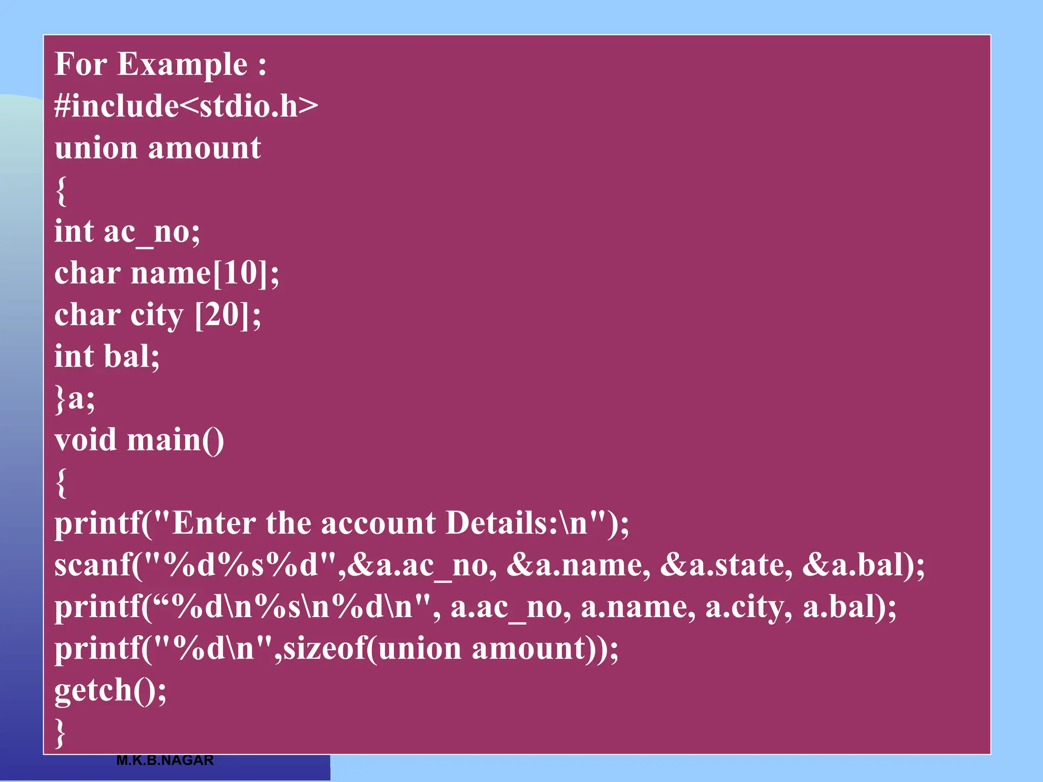 Union in c programming declaration creation | PPT
