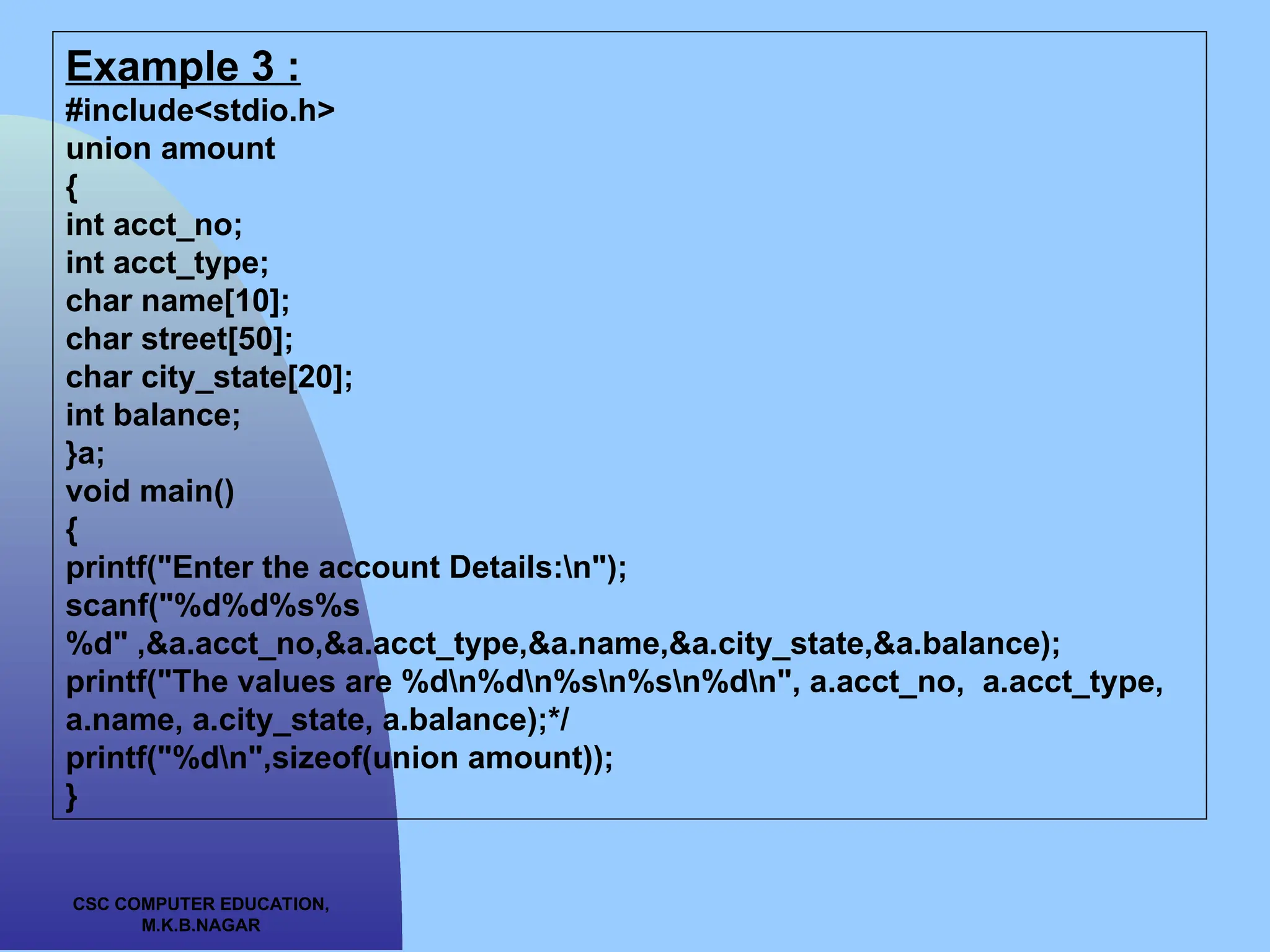 Union in c programming declaration creation | PPT