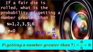 N=1,2,3,5,6
n=0 𝑷 𝑬 =
𝒏
𝑵
 