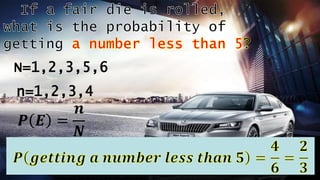 N=1,2,3,5,6
n=1,2,3,4
𝑷 𝑬 =
𝒏
𝑵
 