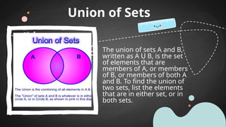 Understanding Union and Intersection of Sets with Venn Diagrams in ...