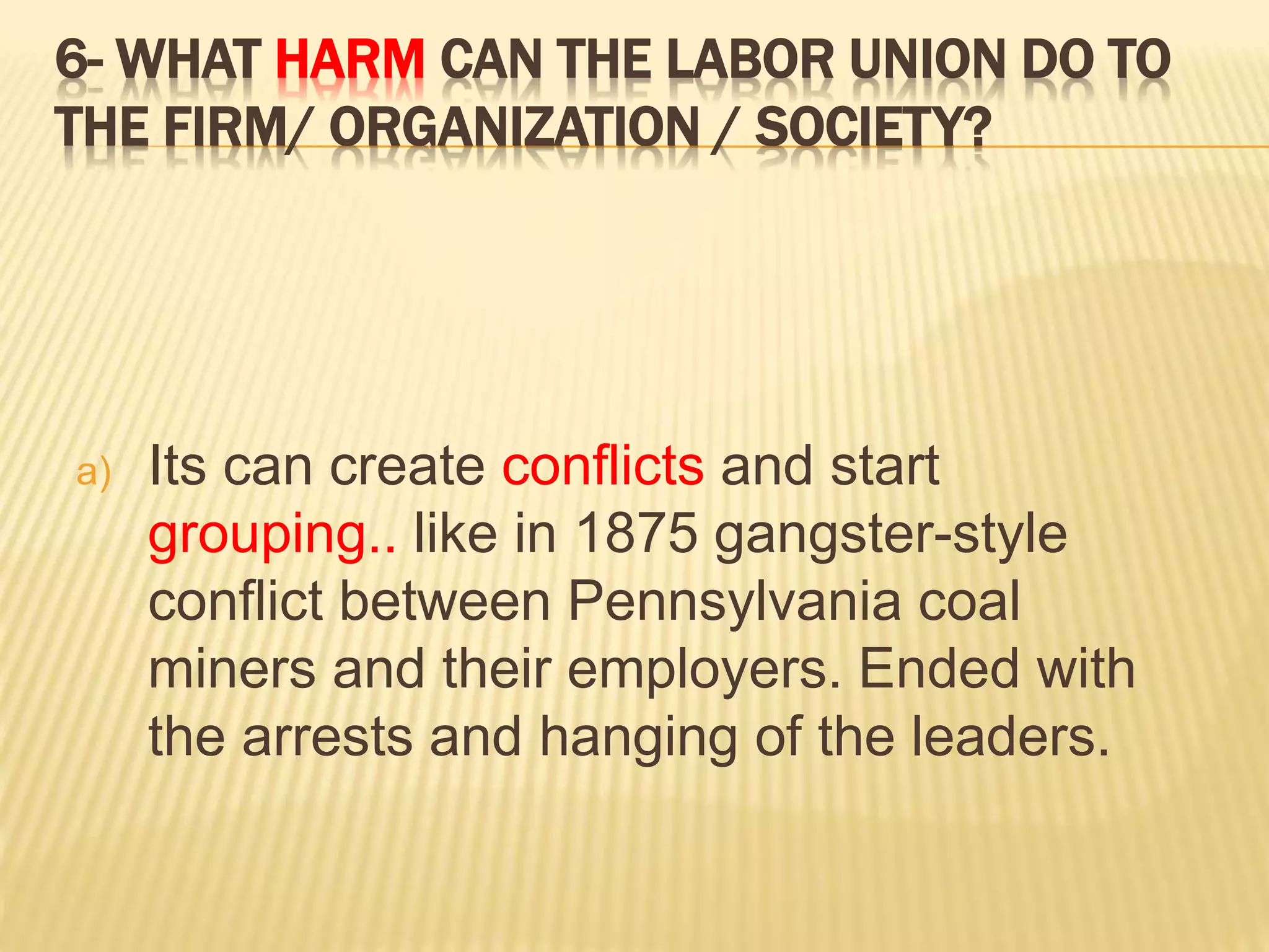 Union and labor laws Presentation PPT