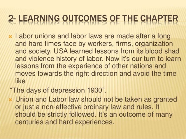 Union and labor laws Presentation
