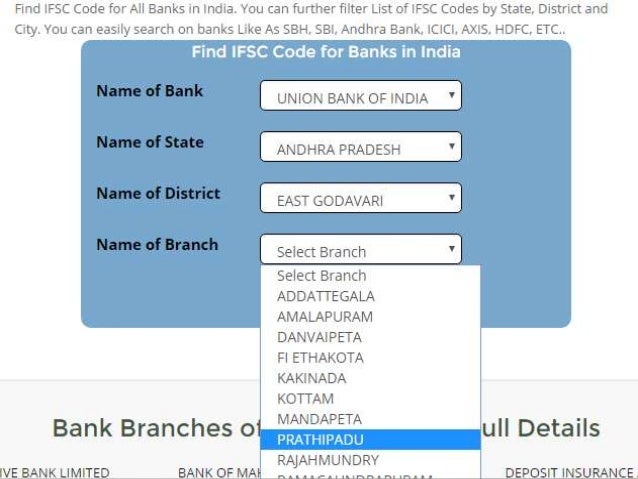 Union bank of india ifsc code