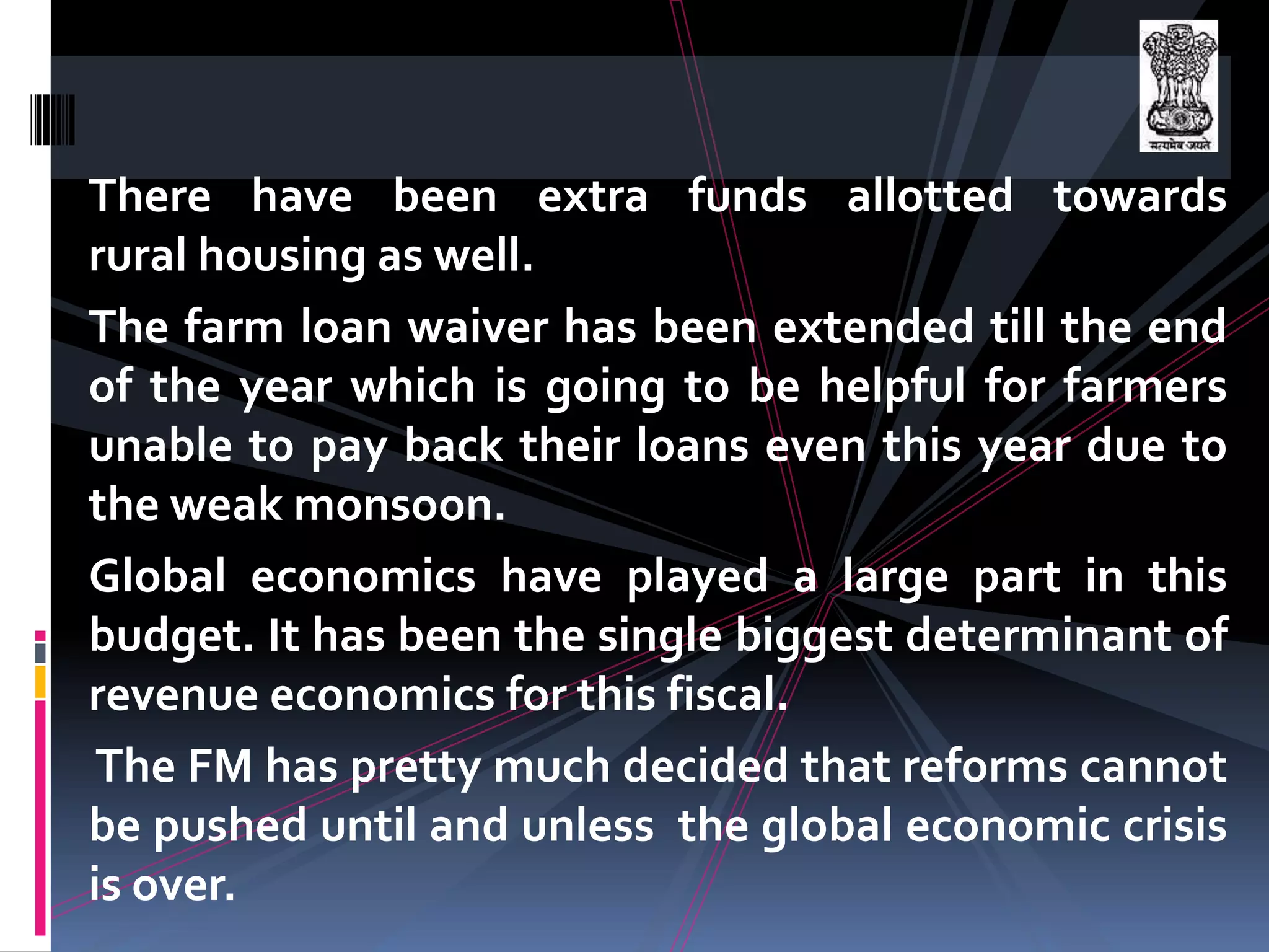 Agricultural sector contributed 12.2% of national exports in 2007-08.