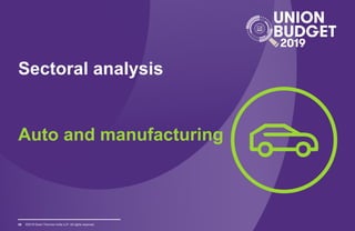 ©2019 Grant Thornton India LLP. All rights reserved.
Auto and manufacturing
Sectoral analysis
55
 