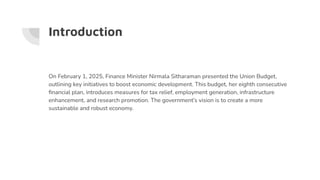 Union Budget 2025 - A Vision for Economic Growth. | PDF
