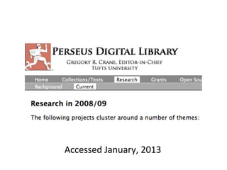 Accessed	
  January,	
  2013	
  
 