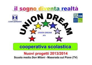 cooperativa scolastica
Scuola media Don Milani - Maserada sul Piave (TV)
Nuovi progetti 2013/2014
 