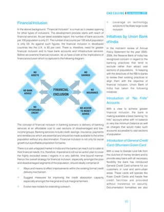 Union financial inclusion | PDF | Agriculture | Industries
