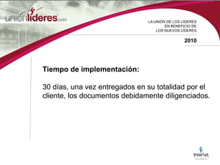 LA UNIÓN DE LOS LÍDERESEN BENEFICIO DELOS NUEVOS LÍDERES2010* Tienda VirtualOsCommerce Tienda Virtual, hasta 10.000 productos, manejo de Inventarios, categorías y sub categorías. Ingresamos 20 productos.