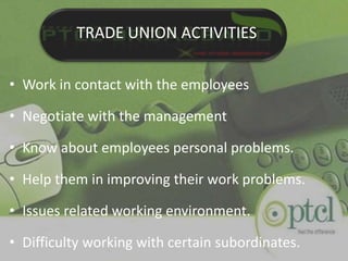 History of Trade UnionsSecond union that registers has certain conditions.requires one third of the membership Is less in authority then the first union.Power is less then the CBA.